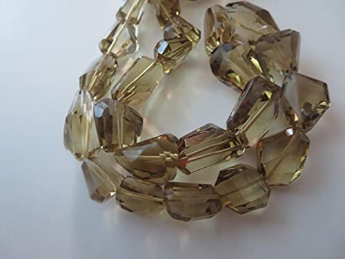 Whisky Quartz Tumble Nuggets Faceted pierres percées pour grands bijoux