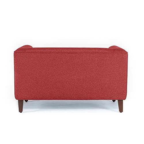 Image of Wakefit Sofa Set | 3 Year Warranty | Sofa 2 Seater, 2 Seater Sofa for Living Room, Wooden Sofa Set, Couch Sofa for Living Room - Miami(Omega : Red)