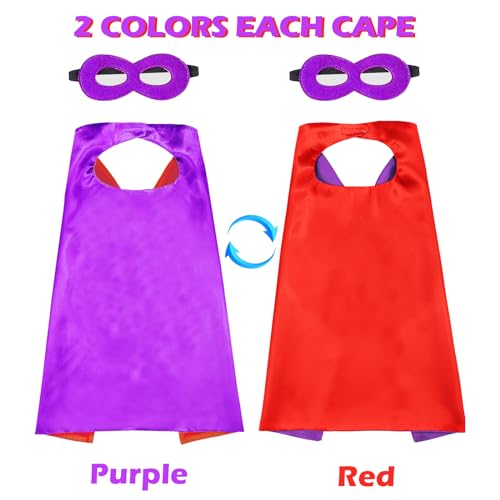 Image of Superhero Capes for Kids Halloween Costumes and Dress up - Superhero Toys Capes 4-10 Year for boys birthday party Gifts