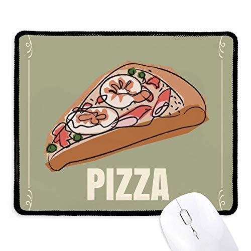 Alfombrilla de ratón de pizza italiana con bordes cosidos para juego y oficina