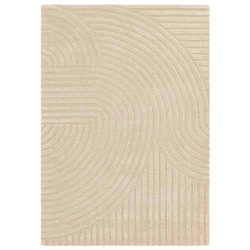 Image of FloorFusion inchWoolen Monterial Design Premium Carpet for Living Room Bedroom Drawing Room Hall and Floor Size 4 x 6 feet (120x180 cm) Color Biege