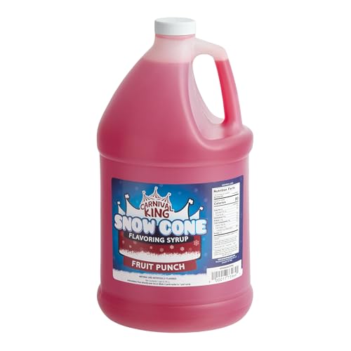 Carnival King Snow Cone Syrup 1 Gallon - Delicious Shaved Ice Flavoring for Slushies, Machines &amp; Parties (Fruit Punch)