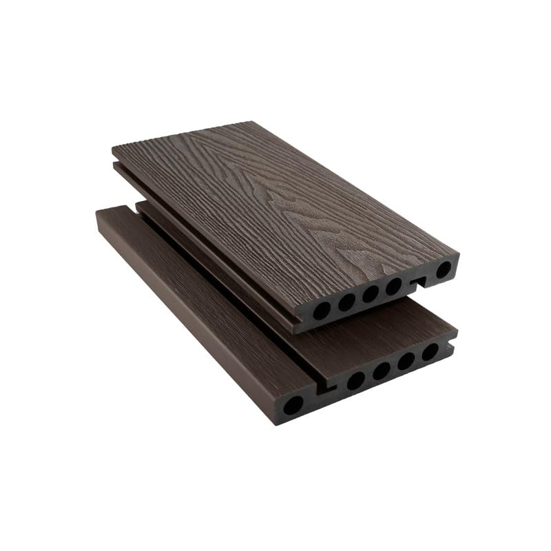 Tuda Grass Direct Bullnose Composite Decking Board 3.6m – Premium Co-Extrusion Woodgrain Effect - Walnut