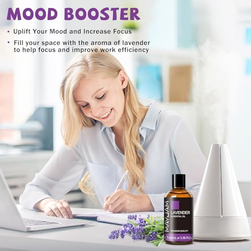 Lavender Essential Oil for Diffusers - Huge 3.38 Fl Oz - Lavender Oil Essential Oil for Skin Care, Hair Care, Massage, Aromatherapy, Soap and Candle Making - Image 6