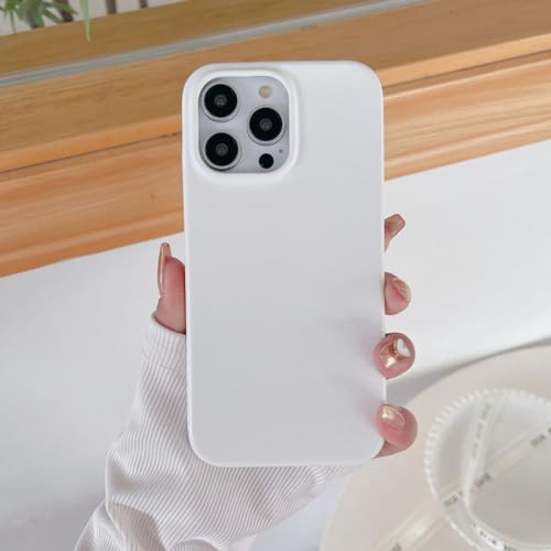 Coque iPhone 13 cuir blanc bonbon style épuré et chic