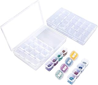 KAFU 2 Pack Diamond Storage Box 56 Grids Diamonds Painting Embroidery Boxes