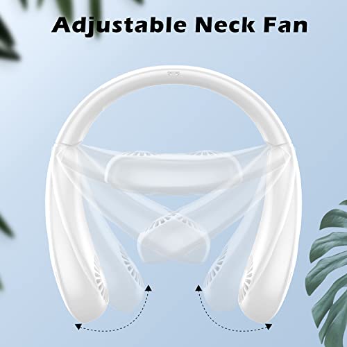 Image of Neck Fan, 5000mAh Foldable Bladeless Fan 360A‚ Cooling Wearable Personal Fan, Rechargeable Hand-free Neck Fan with 3 Speeds, 80 Air Outlet for Travel, Outdoor, Home, Office, School, Camping