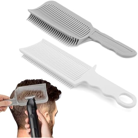 2pcs Curved Combs, Professional Positioning Blending Combs, Ergonomic Design for Home Salon (COLOR: Grey+White) Cover