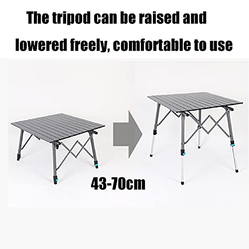 Table de camping pliante aluminium hauteur réglable 2 en 1