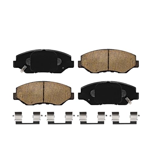 Image of Detroit Axle - Front Brake Pads for 03-10 Honda Accord [Models with 11.10'' inch Front Rotor], Ceramic Brake Pads 2003 2004 2005 2006 2007 2008 2009 2010 Replacement