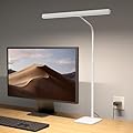 SUPERDANNY LED Desk Lamp for Home Office, Eye-Caring Desk Light with Base, 12W Touch Control 3 Colors Dimmable Brightness, Gooseneck Architect Lamp for Computer Monitor Reading Workbench, White