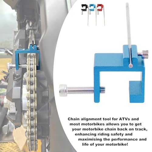 Image of Motorcycle Chain Alignment Tool,Aluminium Chain Adjusting Tool For ATV Sprocket Sport Dirt Bike Motor Scooter Repair Parts-Blue