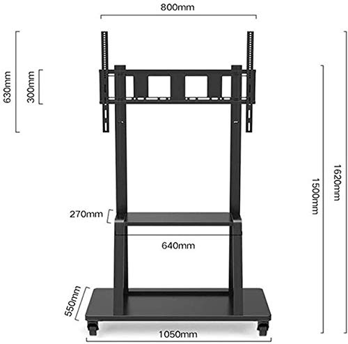 Soporte móvil universal para TV con ruedas y almacenamiento miniatura 7