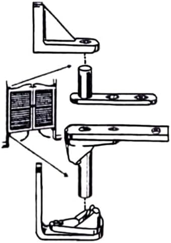 QCAA Cafe Door Gravity Pivot Hinge Set, Double Action, Matte Black, 4 Set (1Set for 2 Cafe Doors), Made in Taiwan
