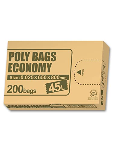 Box 3-Pack, Poly Bag Poly Bag Economy 45l Milk White Translucent 200 Pieces PBE – W45 – 200