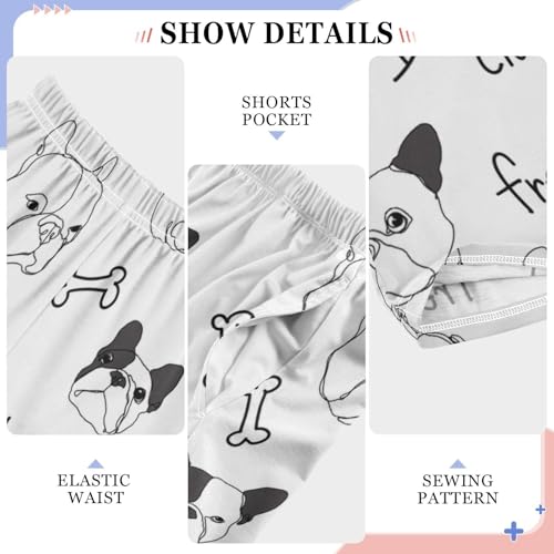 Boys' Pants French Bulldog Breed Dog Long Bottoms Jogger Pants Elastic Waist Trousers with Pockets S-XL4