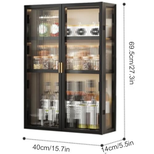 Placard mural blanc acrylique meuble de cuisine design épuré 69,5 cm - 3
