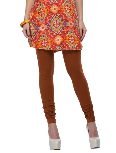 Image of Frenchtrendz Women's Cotton Spandex Stretchable Mid Rise Slim Fit Churidar Leggings Pull On