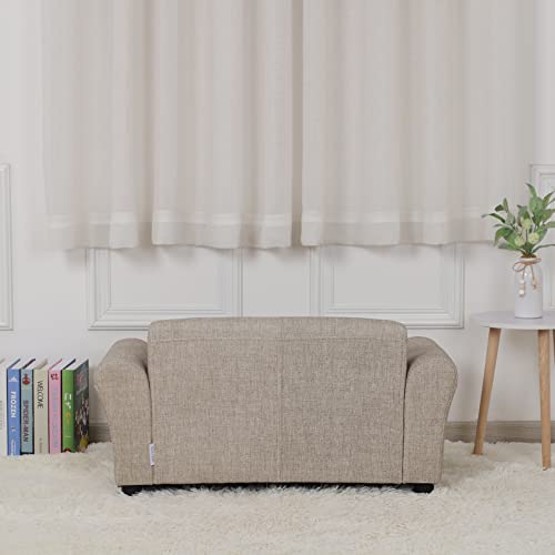 Getifun Kids Sofa Chair With Ottoman/Pvc Leather Toddler Couch With Plastic Legs/Upholstered Children Armchair For Kids Under 4 Years Old/Single Seat With Stool (Double) #TOP5