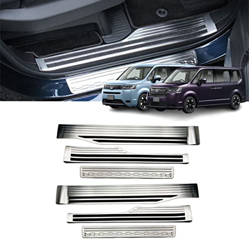 YOFER ホンダ 新型 ステップワゴン エアー スパーダ RP6 RP7 RP8 専用パーツ サイドステップ スカッフプレート 内側&外側 スカッフプレート カスタムパーツ ステンレス製 傷防止 車装飾 6P 2色 AIR SPADA