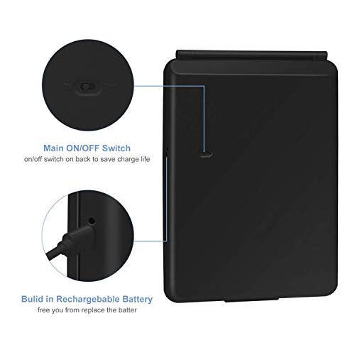 Kedsum Rechargeable Lighted Makeup Mirror With Cover, Led Travel Mirror With Lights, Compact Vanity Mirror With Touch Screen Dimming, With A Magnification Pocket Spot Mirror #TOP6