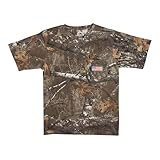 Mooselander - Patriotisches Herren-T-Shirt, Realtree und Mossy Oak Camo T-Shirt für Männer, Jagdbekleidung mit USA-Flaggen-Stickerei, Realtree Edge, XX-Large