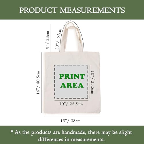 Custom Tote Bags with Logo | Pack of 10/25/50/100/250 | Bulk Tote Bags for Small Business |%100 Canvas Reusable Bags for Promotional Items3