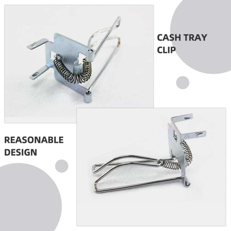 3pcs Money Tray Clips - Cashier Box Clip, Money Tray Replacement Clip, Cash Register Clips, Cash Register Tray Replacement Clips for Secure Bill and Organization, Universal Fit for Cash4
