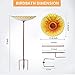 MUMTOP Glass Bird Bath, Garden Outdoor Birdbaths Birdfeeder with Metal Stake Sunflower