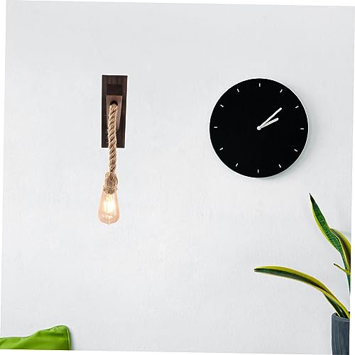 Aplique rústico de cáñamo natural y madera seleccionada para pared 5