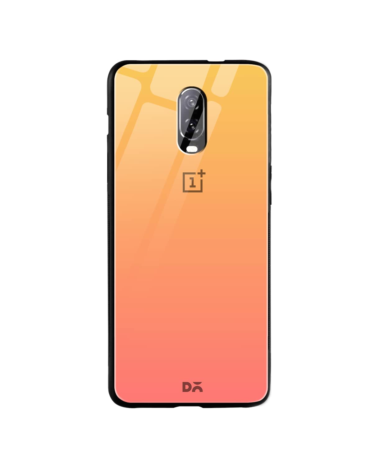 DailyObjects Sunrise Gradient Glass Case Cover for OnePlus 7| Polycarbonate TPU Slim Back Cover | Anti Shock, Scratch Resistant | Sturdy Design | Full Body Protection | Wireless Charging