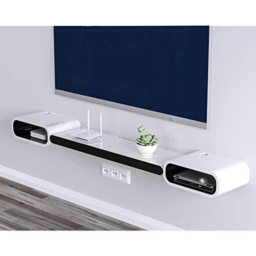 Schwimmendes Regal Schwimmendes Regal Wandhalterung TV-Schrank Regal Lagereinheit Regal für DVD/Blu-Ray-Player Satelliten-TV-Box Kabelbox (Farbe: F)