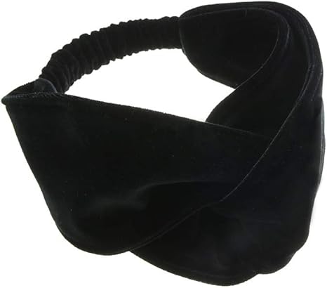 Amazon Co Jp ヴァンテーヌ Vingtaine ベロア ブラック ターバンヘアバンド クロスヘアバンド 幅広 ボリューム ターバン ヘアアクセサリー Hb 96 ファッション