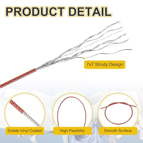 Cable de acero inoxidable con manguitos de crimpado para colgar luces 3
