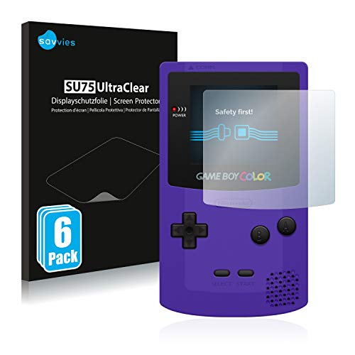 savvies Protection Ecran Compatible avec Nintendo Gameboy Color (6 Pièces) - Film Protection Ultra Clair Cover