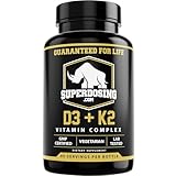 Max Strength D3 + K2: 10,000 iu D and 1500 mcg K-2 by SuperDosing 90 Caps. High Potency for Heart and Bone Health. Boost Your Energy and Immune System with Our Best Vitamin D and Vit K Supplement
