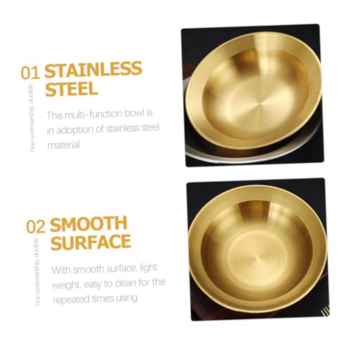 Bowl mezclador acero inoxidable 20cm dorado miniatura 3