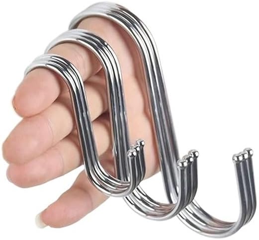 Miniatura 6 de Ganchos colgantes de acero inoxidable en forma de S para colgar Ropa, bolsas, toallas, plantas, cocina, dormitorio, multifunción, 10 piezas de