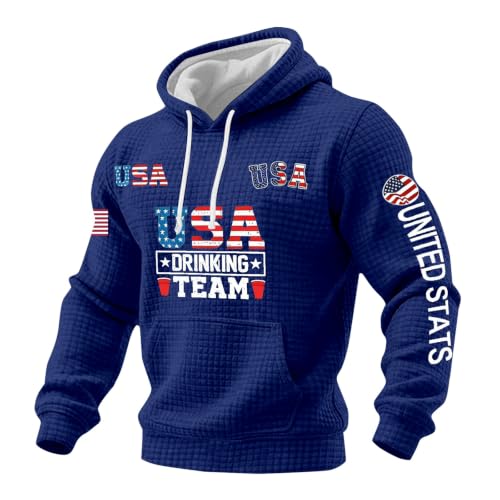 Camiseta holgada de verano transpirable con estampado nacional UU para fitness