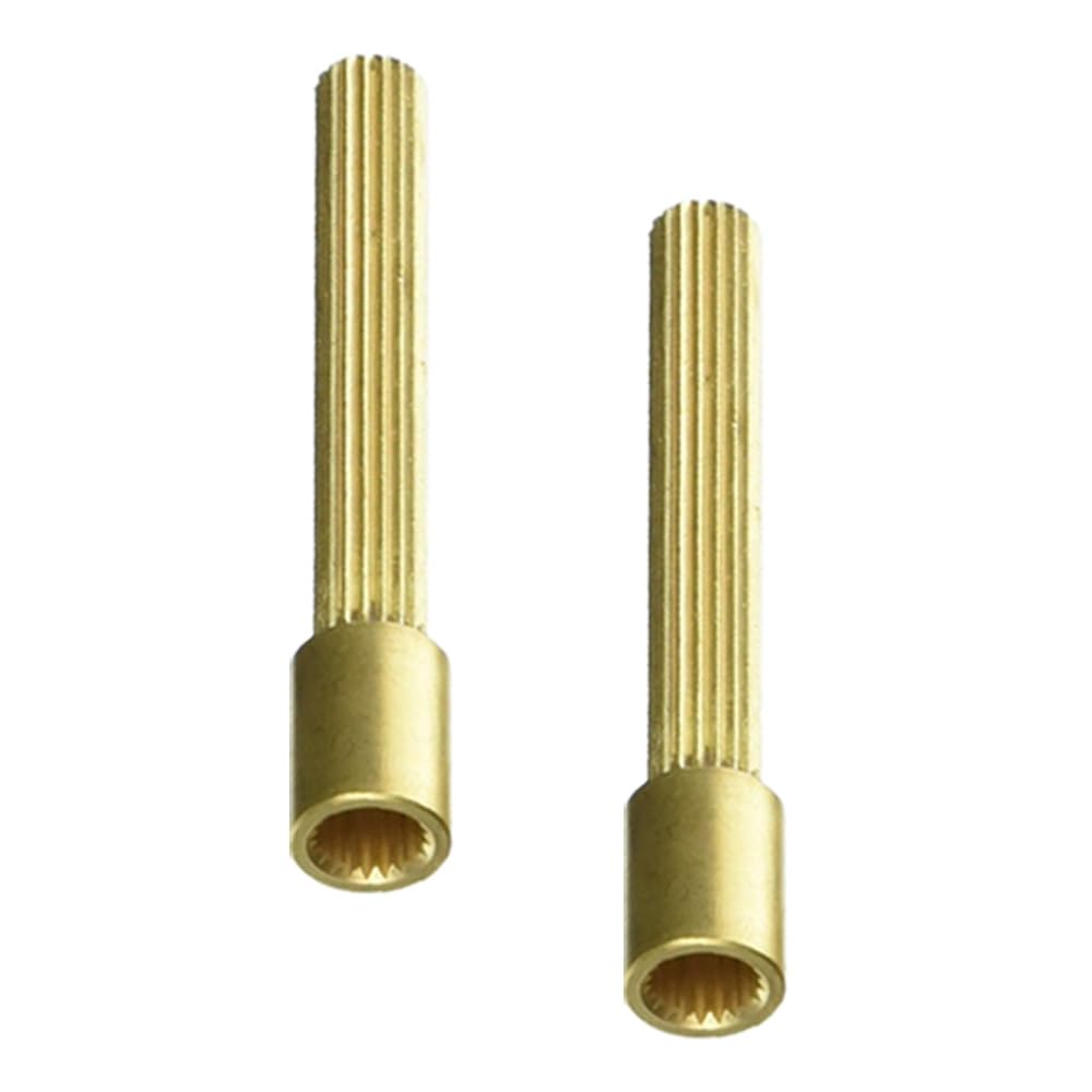 Lot de 2 connecteurs de valve en cuivre pour poignée de robinet, assemblage de tige murale, pilier fileté rond unique, 5 cm