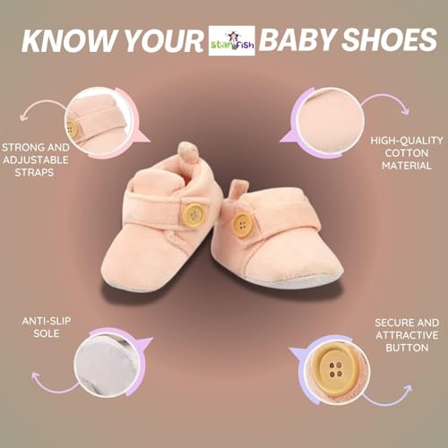 Image of Star Fish Baby Boys & Girls 3 to 6 Months Skin Friendly Comfortable & Breathable Shose