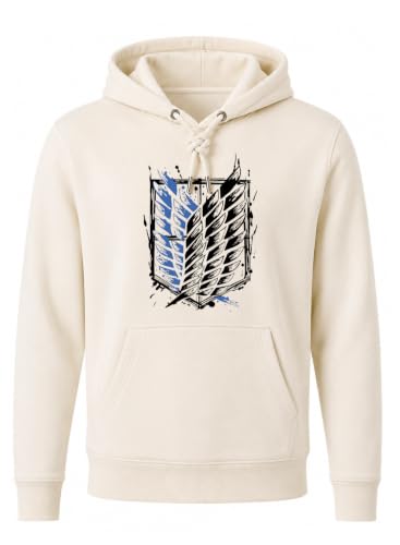 Image of ADRO Mens Abstract Graphic Hoodie | 320 GSM Cotton Poly Fleece | Regular Fit Contemporary Artistic Sweatshirt for Winter & Streetwear