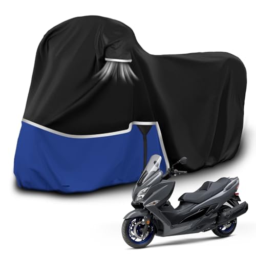 Telo Copri Moto adatto per Suzuki Burgman 400 200 650 Bandit 600, 420D Tessuto Oxford Telo Coprimoto Impermeabile per Esterno, Copertura Moto Copri