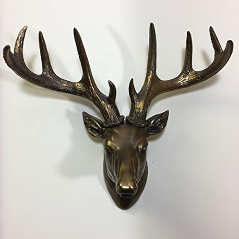 Prezents.com Large Bronze Deer Head Wall Sculpture Cover