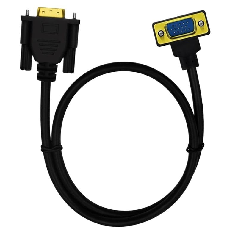 Cable VGA HD de 90°, codo de 15 pines macho a VGA de 15 pines macho a VGA macho de ordenador a TV, cable de conexión de 0,5 m/1 m/1,5 m (1,5 m, UP)
