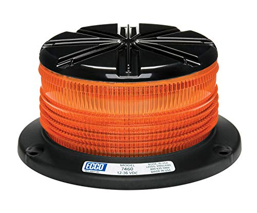 ECCO 7460A Series Profile™ 3 Inch LED Beacon - Amber | 12-36VDC | Pulse8 Flash Pattern