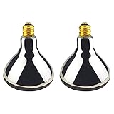 BONGBADA 2 Pack Heat Lamp Red Infrared Bulbs PAR38/250 Watts Glass Heat Lamp Bulb for Reptiles, Chicks, Food, Bathroom, and Light Therapy, Use E26 Base