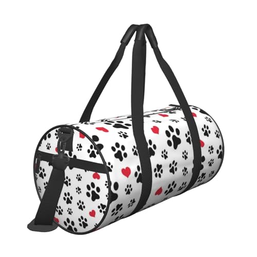 Large Weekender Overnight Bag Fashion Sports Gym Bag Dog Cat Paw Heart Love Travel Duffel Bag With Adjustable Shoulder Strap3