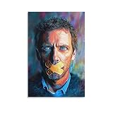 DMORUN Impression sur Toile 40x60cm sans Cadre L'acteur Britannique Hugh Laurie Art Mural Affiches de Salon Chambre à Coucher