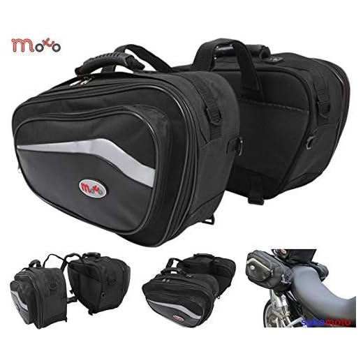 RS MOTO Alforjas de Almacenamiento para Motocicleta, Deportivas, 44 L a 60 L